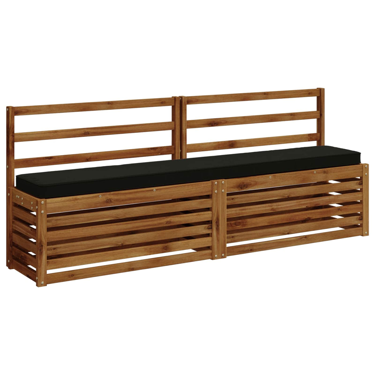 1-delig Bankkussen VUGHT 100% Polyester Zwart 200 x 30 x 5 cm