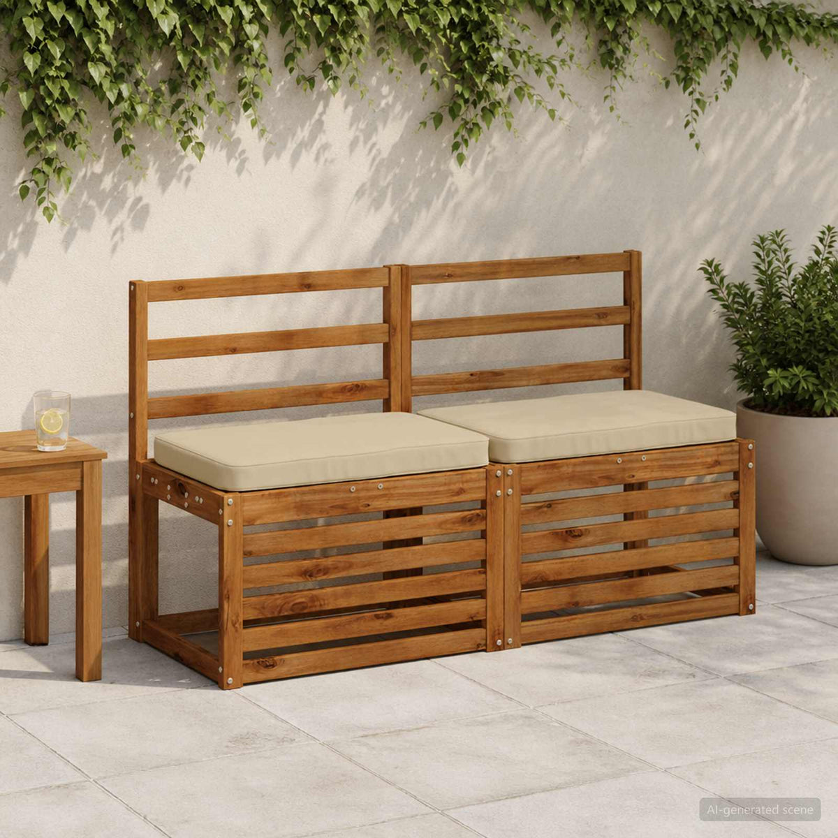 2-delige Bankkussens VUGHT 2 pcs 100% Polyester Beige