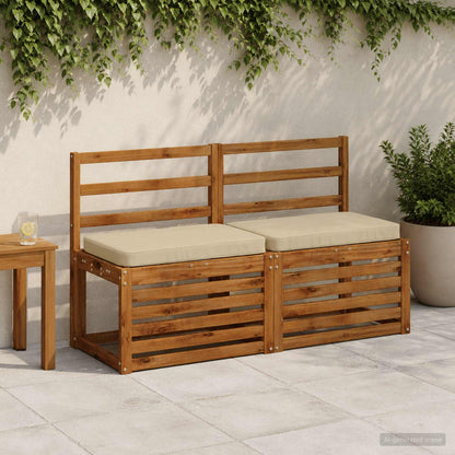 2-delige Bankkussens VUGHT 2 pcs 100% Polyester Beige