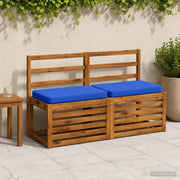 Bankkussens 2 stuks 60x40x5 cm blauw polyester UV-bestendig
