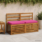 Bankkussen roze 60x40x5 cm polyester