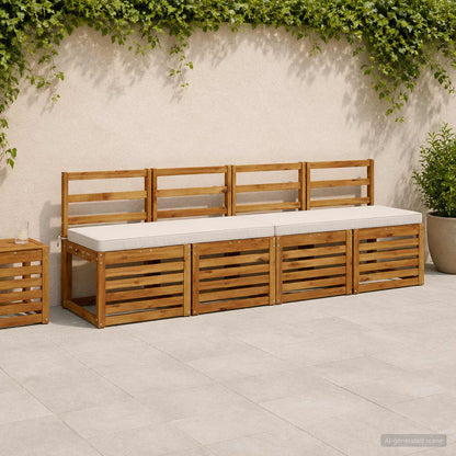 1-delig Bankkussen VUGHT 100% Polyester Wit 100 x 40 x 5 cm