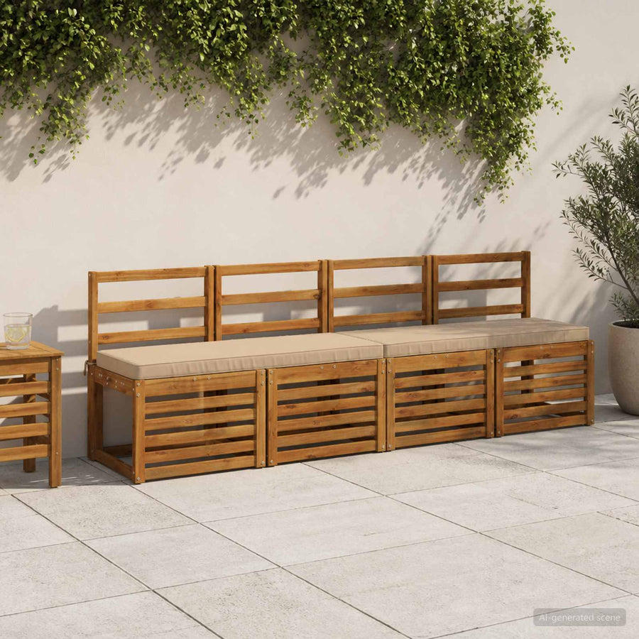 1-delig Bankkussen VUGHT 100% Polyester Zand 100 x 40 x 5 cm