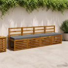 Bankkussen blauw 100x40x5 cm polyester