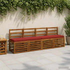Bankkussen rood 100 x 40 x 5 cm polyester