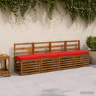 Bankkussen 100x40x5 cm rood polyester