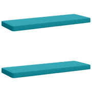 Bankkussens 2 stuks turquoise polyester