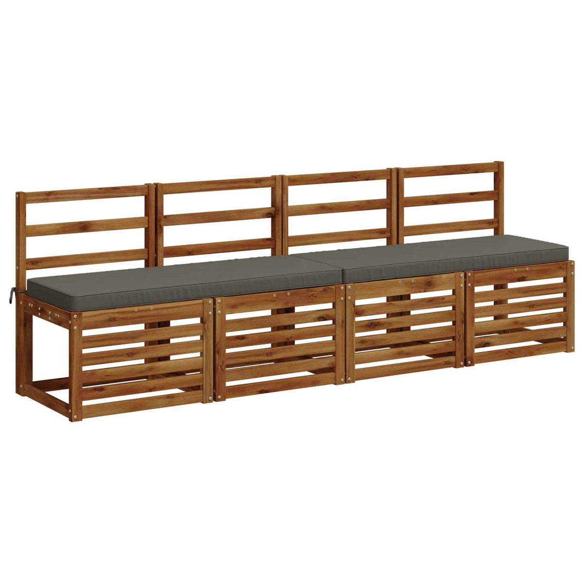 1-delig Bankkussen VUGHT 100% Polyester Grijs 110 x 40 x 5 cm