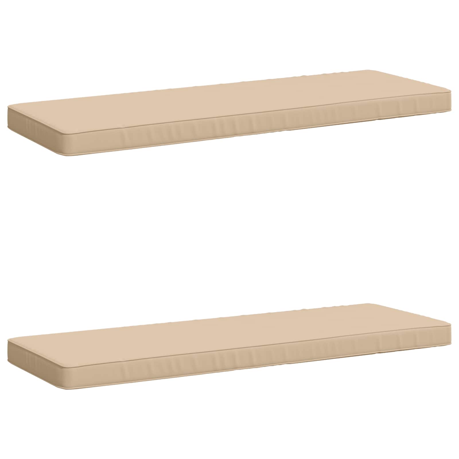 2-delige Bankkussens VUGHT 2 st 100% Polyester Crèmekleurig