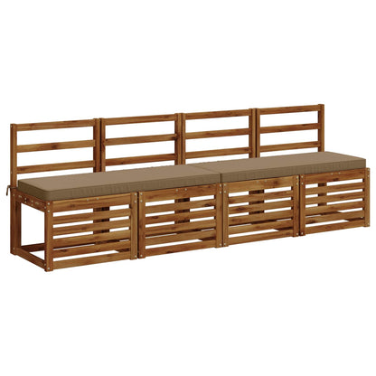 2-delige Bankkussens VUGHT 2 st 100% Polyester Taupe