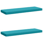 Bankkussens 2 stuks 100% polyester turquoise