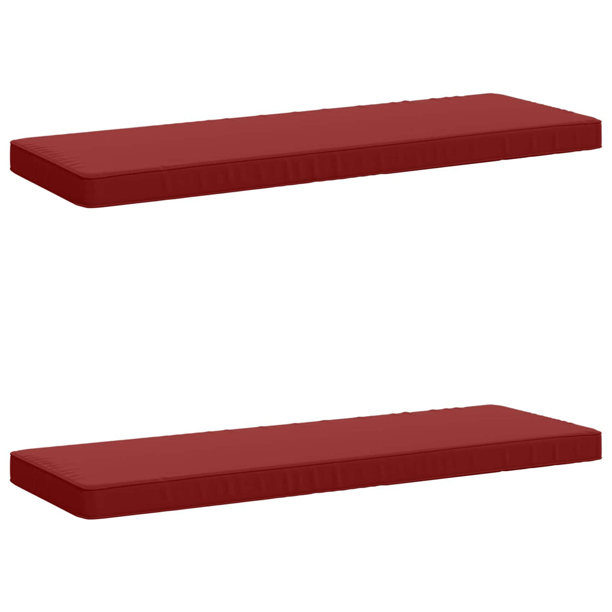 2-delige Bankkussens VUGHT 2 st 100% Polyester Wijnrood