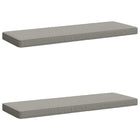 Bankkussens 2 stuks 100% polyester grijs