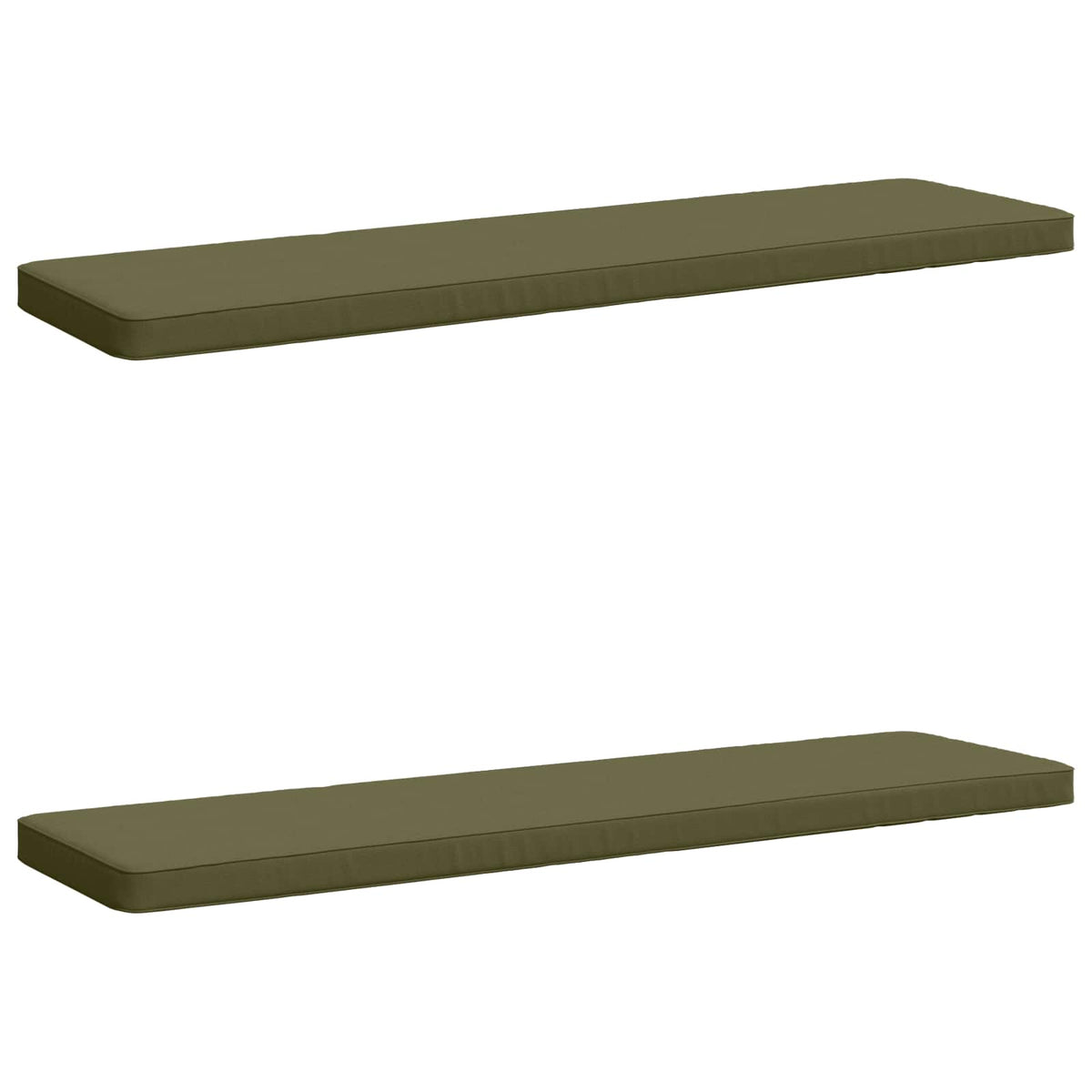 2-delige Bankkussens VUGHT 2 st 100% Polyester Olijfgroen