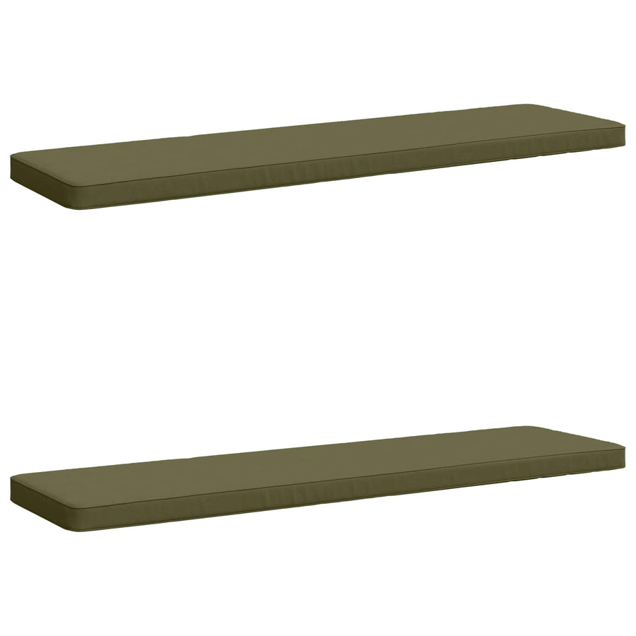 2-delige Bankkussens VUGHT 2 st 100% Polyester Olijfgroen