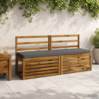Bankkussen 140x40x5 cm grijs polyester
