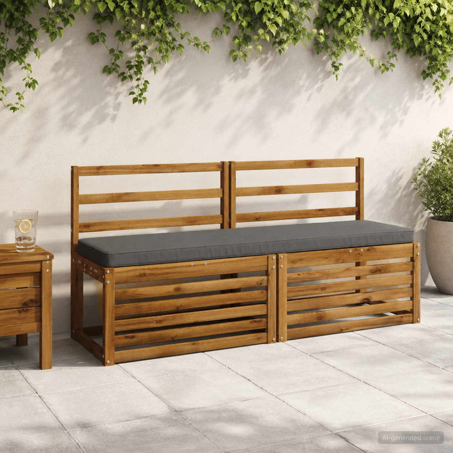 1-delig Bankkussen VUGHT 100% Polyester Grijs 140 x 40 x 5 cm