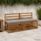 Bankkussen grijs polyester 140x40x5 cm