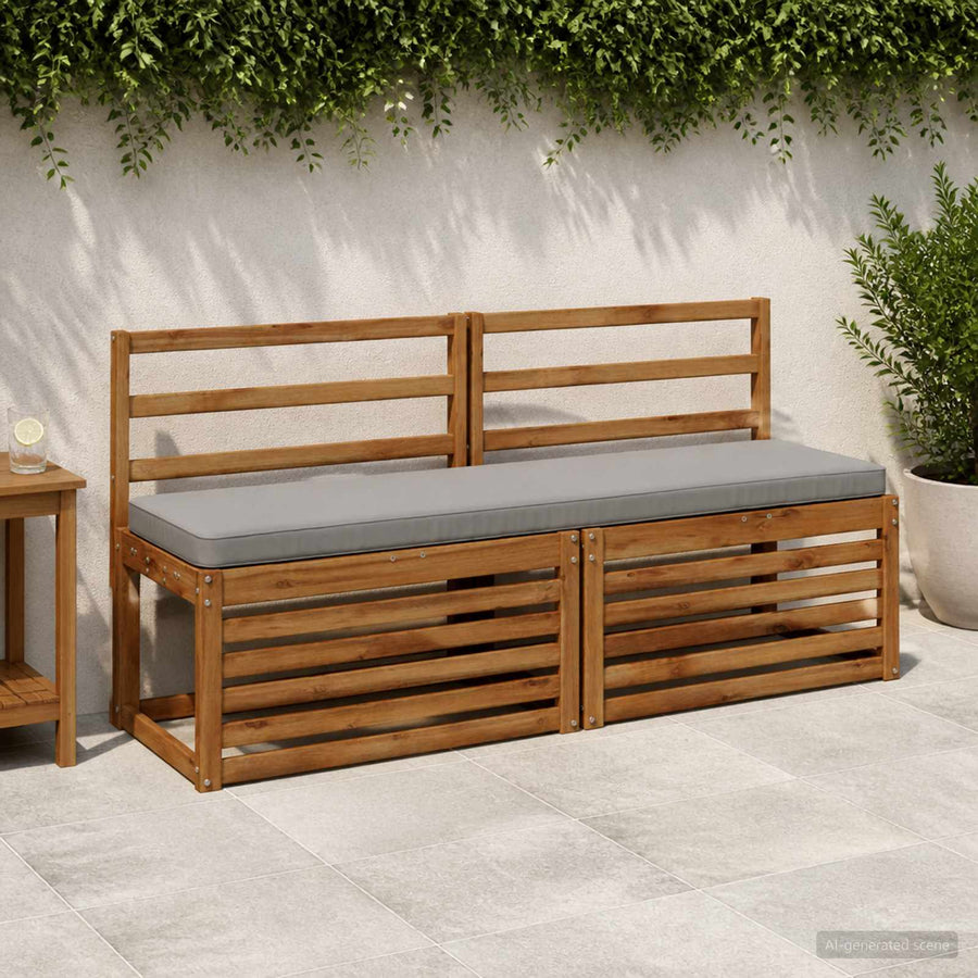 1-delig Bankkussen VUGHT 100% Polyester Grijs 140 x 40 x 5 cm