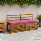 Bankkussen 140x40x5 cm polyester roze