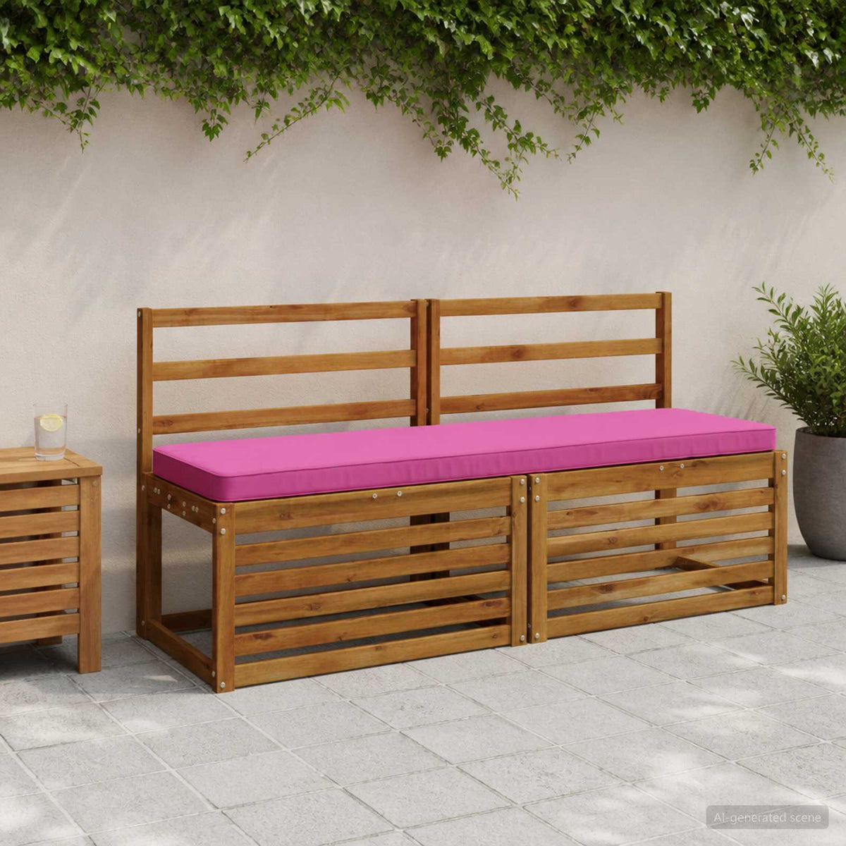 2-delige Bankkussens VUGHT 2 st 100% Polyester Roze