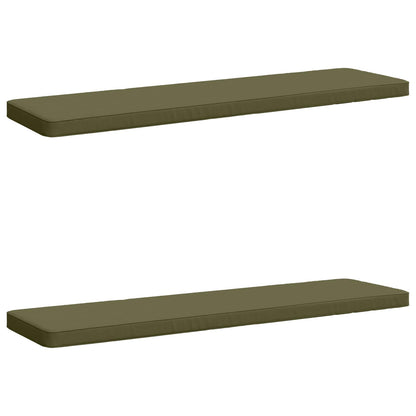 2-delige Bankkussens VUGHT 2 st 100% Polyester Olijfgroen