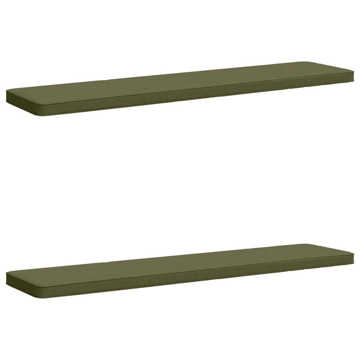 2-delige Bankkussens VUGHT 2 st 100% Polyester Olijfgroen