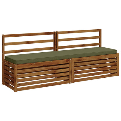 2-delige Bankkussens VUGHT 2 st 100% Polyester Olijfgroen