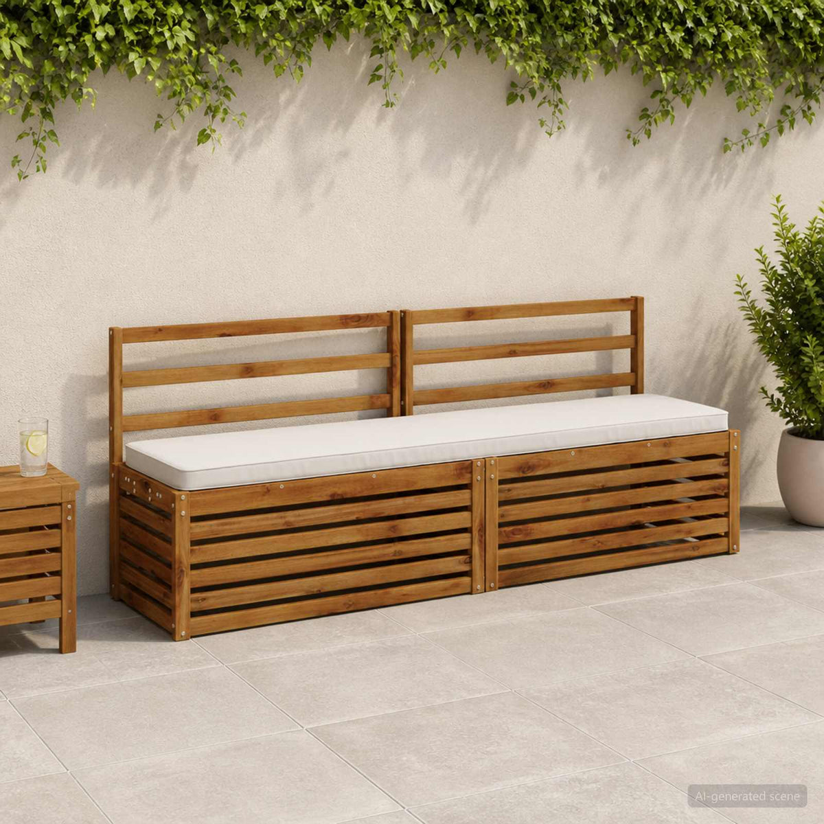 2-delige Bankkussens VUGHT 2 st 100% Polyester Wit