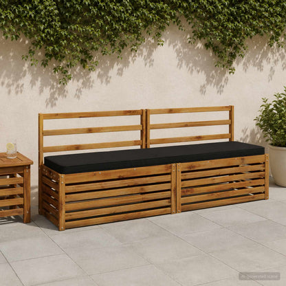 1-delig Bankkussen VUGHT 100% Polyester Zwart 170 x 40 x 5 cm