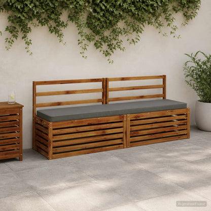1-delig Bankkussen VUGHT 100% Polyester Grijs 170 x 40 x 5 cm