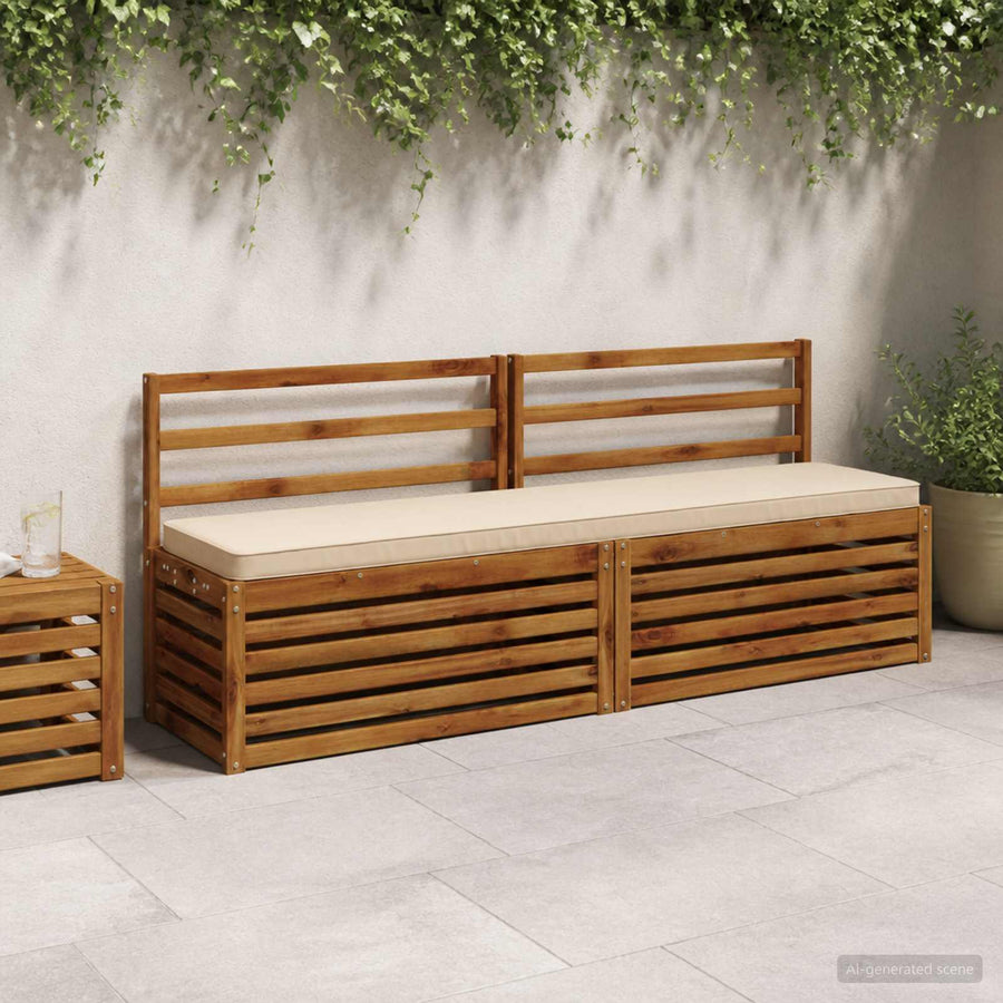 2-delige Bankkussens VUGHT 2 st 100% Polyester Crèmekleurig
