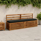 Bankkussens 2 stuks 100% polyester zwart