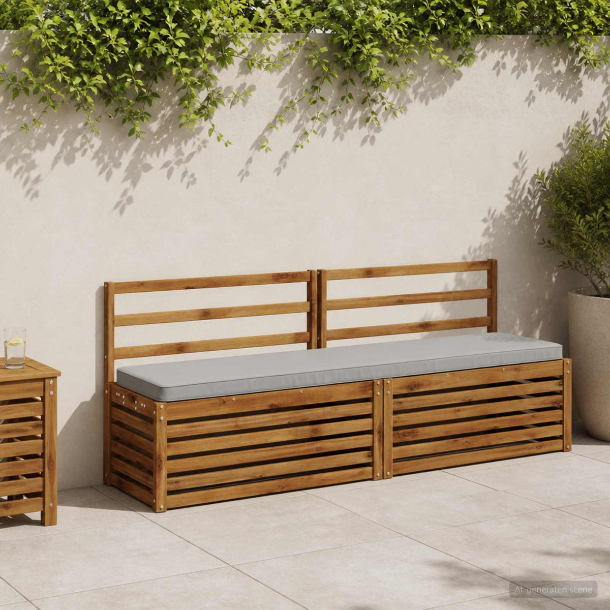 1-delig Bankkussen VUGHT 100% Polyester Grijs 170 x 40 x 5 cm
