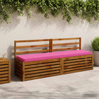 Bankkussen 170x40x5 cm roze polyester