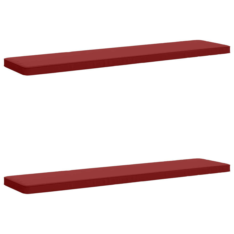 2-delige Bankkussens VUGHT 2 st 100% Polyester Wijnrood
