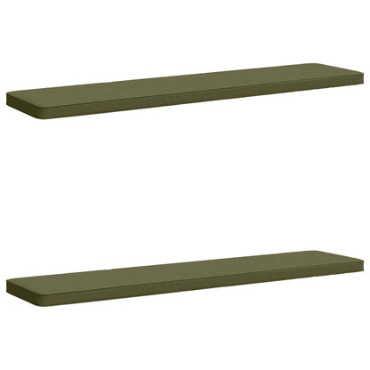 2-delige Bankkussens VUGHT 2 st 100% Polyester Olijfgroen