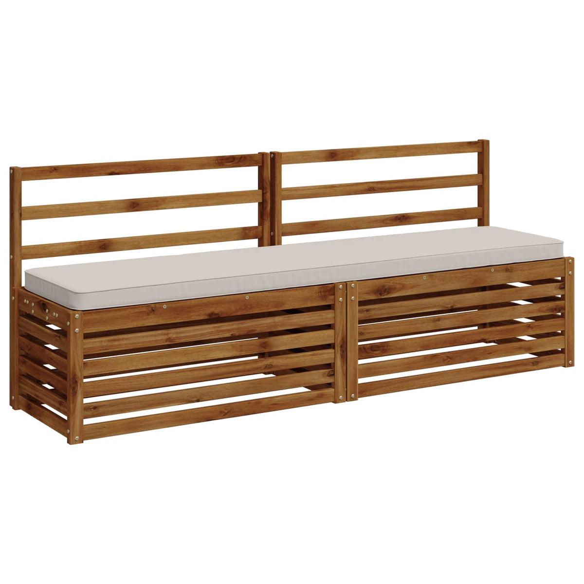 1-delig Bankkussen VUGHT 100% Polyester Wit 200 x 40 x 5 cm