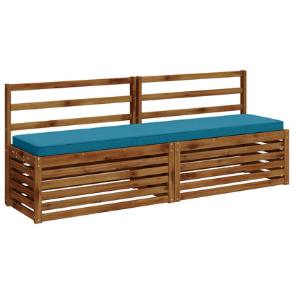 2-delige Bankkussens VUGHT 2 st 100% Polyester Lichtblauw