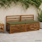 Bankkussens 2 stuks olijfgroen polyester