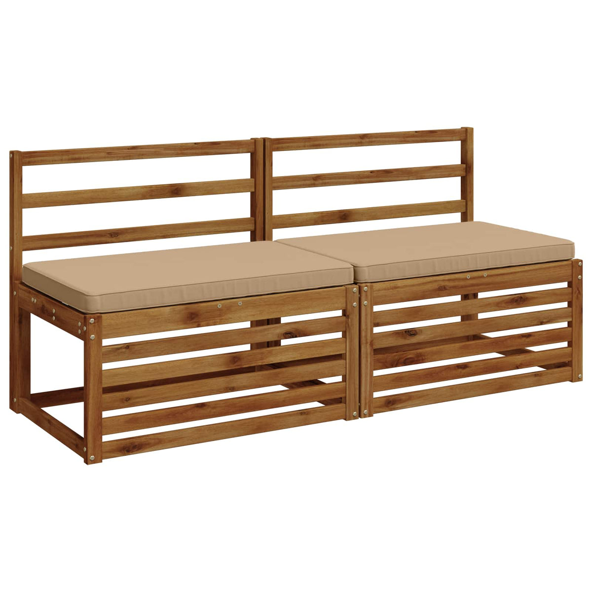 2-delige Bankkussens VUGHT 2 st 100% Polyester Zand