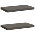 Bankkussens 2 stuks grijs 100% polyester