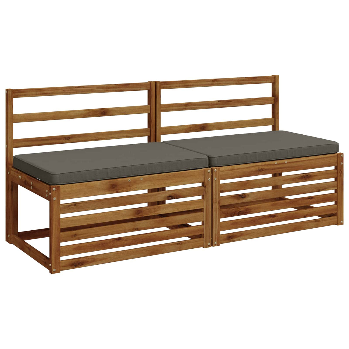 2-delige Bankkussens VUGHT 2 st 100% Polyester Grijs