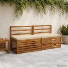 Bankkussen 80x50x5 cm polyester beige