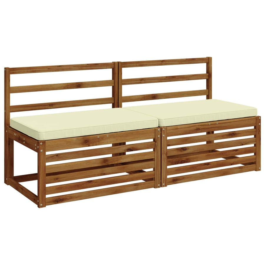2-delige Bankkussens VUGHT 2 st 100% Polyester Crèmekleurig