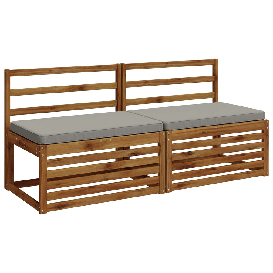 2-delige Bankkussens VUGHT 2 st 100% Polyester Grijs
