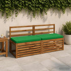 Bankkussen groen 60 x 50 x 5 cm polyester