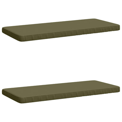 2-delige Bankkussens VUGHT 2 st 100% Polyester Olijfgroen