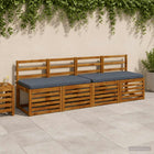 Bankkussen 100x50x5 cm blauw polyester