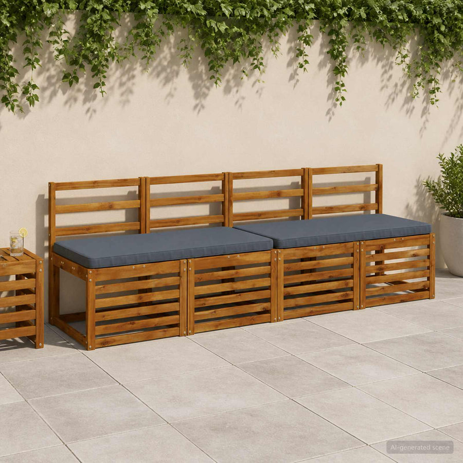 1-delig Bankkussen VUGHT 100% Polyester Blauw 100 x 50 x 5 cm